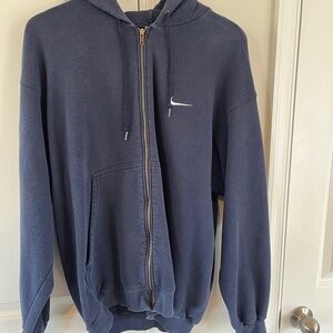 Nike Men's Navy Zip-Up Hoodie